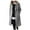 Gray, variant on Herrnalise Jackets For Women Winter Lapel Button Long Trench Coat Jacket Ladies Overcoat Outwear Shackets For Women 2024 fall Black,M
