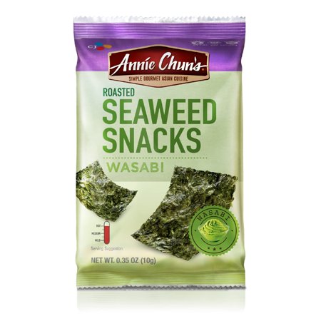 Annie Chun s Roasted Seaweed Snacks  Wasabi  0.35-ounce (Pack of 12)