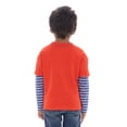 thumbnail image 3 of Wonder Nation Toddler Boys Pocket Striped Hangdown T-Shirt with Long Sleeves, Sizes 12M-5T, 3 of 3