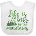 thumbnail image 3 of Inktastic Life's Better Mountains Girls Baby Bib, 3 of 4
