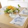 thumbnail image 4 of Ambesonne Kabuki Place Mats Set of 4, Fox Kitsune, Standard Size, Pale Blue White Beige, 4 of 6