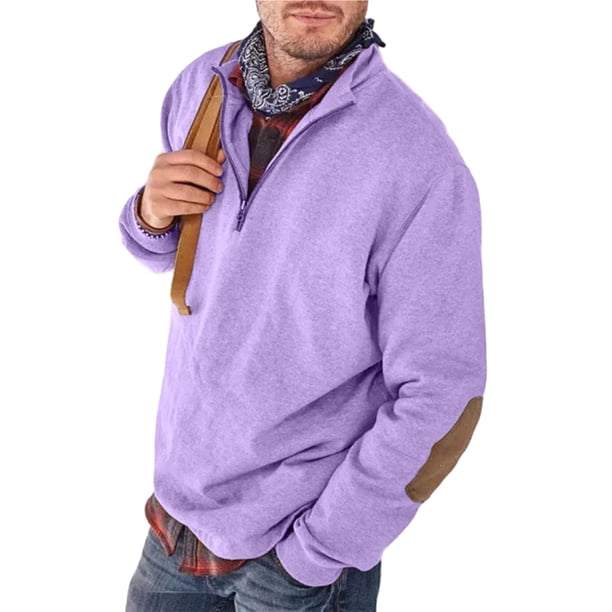 Hombres Jersey con cuello alto Sudadera informal Sudaderas de otoño de manga larga Top con cremallera