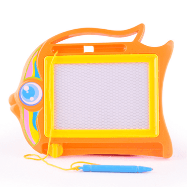 BESTSKY Magnetic Drawing Board Safe Plastic Material Doodle Pad Early Education Booster Doodle Board Orange