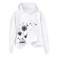 thumbnail image 1 of WZXFASHION Chandail à Capuche Décontracté Imprimé Pissenlit Automne Hiver pour Femmes Soldes Aujourd'hui Offres Prime Col Roulé, 1 of 4