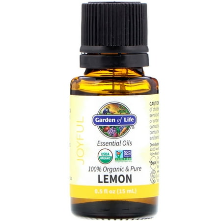 Essential Garden - Garden of Life 100 Organic Pure Essential Oils Joyful Lemon 0 5 fl oz 15 ml