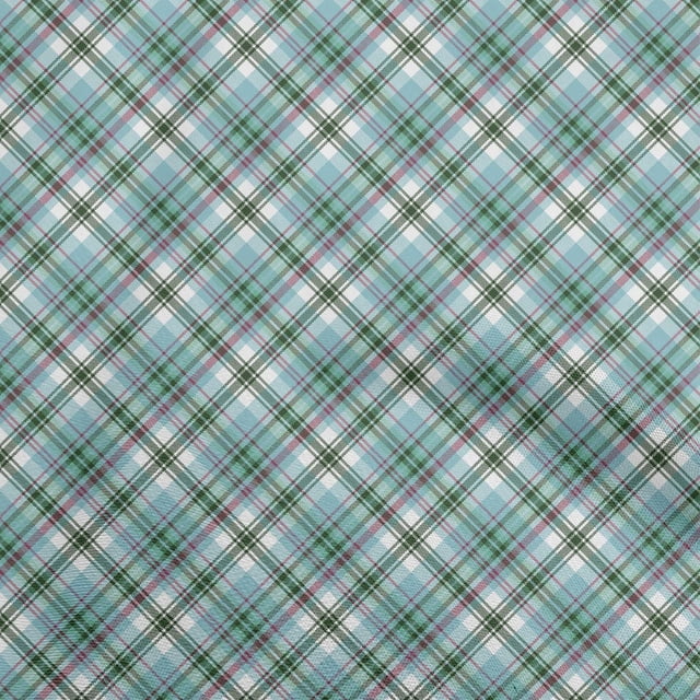oneOone Cotton Jersey Light Blue Fabric Check Sewing Craft Projects Fabric Prints By Yard 58 Inch Wide