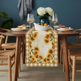 thumbnail image 2 of Summer Sunflowers Table Runner - 90 Inch Long, Kitchen Dining Table Runner Dresser Scarves, Country Botanical Flowers Leaves Farmhouse Decor for Coffee Tables Wedding Party Banquet, 2 of 8