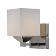 thumbnail image 2 of Z Lite 2105-1V Quube 1 Vanité Légère - Opale Chrome-Mat, 2 of 2