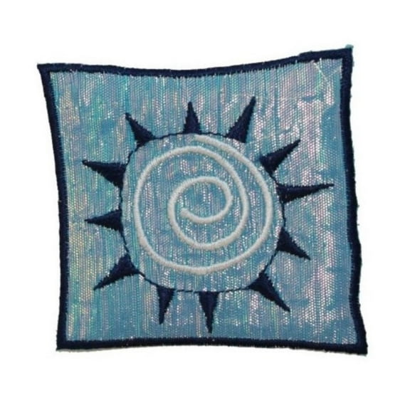 ID 0157C Tropical Sun Patch Ocean Picture Embroidered Iron On Applique