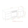 thumbnail image 6 of Walker Edison Modern Fireplace TV Stand for TVs up to 65", Slate Grey, 6 of 9