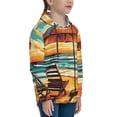 thumbnail image 3 of Kdxio Beach Umbrella Sunset Pattern Boys Athletic Unisex Boys Girls Hoodie with Pocket Sweatshirts-Medium, 3 of 6