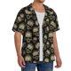 thumbnail image 2 of Balery funny Retro Skull Camisa Casual de Manga Corta con Botones para Hombre, Texturizada, Estilo Cubano, para Playa, Verano-4X-Large, 2 of 5