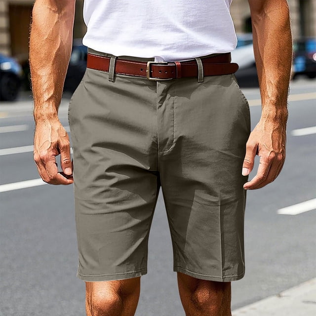 pstuiky Abreviatura para hombres, Pantalones cortos cargo cómodos con botones y bolsillos informales de verano para hombre Pantalones cortos de golf