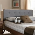 thumbnail image 5 of Bowery Hill Mid-Century Wood Tufted Queen Headboard in Light Gray, 5 of 7