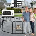 thumbnail image 5 of Heavy Duty Pet Playpen 16 Panels 40" Folding Metal Dog Exercise Pen Extra Large Indoor Outdoor Dog Fence with Door Dog Crate Cage Kennel Pet Enclosure for Small-Large Animal, 5 of 7