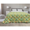 thumbnail image 1 of Mango Down Alternative Comforter, Tropical Fruits Scattered Graphic Image on a Plain Background, Microfiber Quilt for All Season, 5 Sizes, Orange Lime Green White, by Ambesonne, 1 of 3