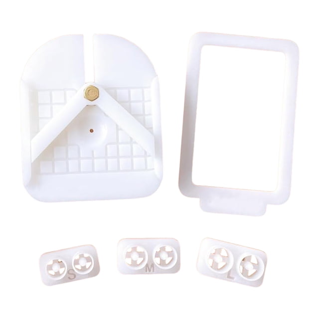 Visland 1/2 Sets Stud Post Embedding Tool 3 Sizes Cutter V-Shape Positioning Board Polymer Clay Jewelry Stud Earring Post Embedder Installation Tools