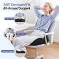 thumbnail image 6 of Pioneering Gel Seat Cushion For Sitting Without Stuffiness  Memory Foam Office Chair Anti-slip Car Breathable Cover, 6 of 9