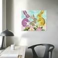 thumbnail image 4 of Orinice Rabbits Flower Cross Stitch Fine Art Aesthetic Poster Print Wall Painting for Decor 16x12in, 4 of 6