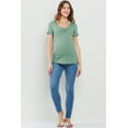 thumbnail image 4 of Solid Rib Knit Sweetheart Neckline Maternity Basic Top, 4 of 4