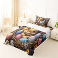 thumbnail image 5 of Erosebridal Western Happy Easter Kids Twin Sheet Sets,Colorful Cute Floral Kawaii Bunny Bedding 3-Piece, 5 of 6
