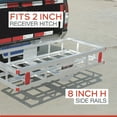 thumbnail image 3 of Ultra-Tow Aluminum Hitch Cargo Carrier, 49in.L x 22-1/2in.W x 8in.H, 500-Lb. Capacity, Silver, 3 of 6