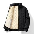 thumbnail image 4 of 2023 Autumn Winter Jacket Men Lambswool Warm Thicken Jackets Waterproof Jogging Casual Coat Men Fashion Loose Grey Parke Jacket (GRAY,L (40-50KG)), 4 of 6