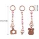 thumbnail image 5 of Ounissouiy 3 unids/set juego de bebé gimnasio cuentas de silicona mordedor de niño colgador sonajero anillo de juguetes de dentición Juguetes rosado Ounissouiy FN000003-04B, 5 of 6