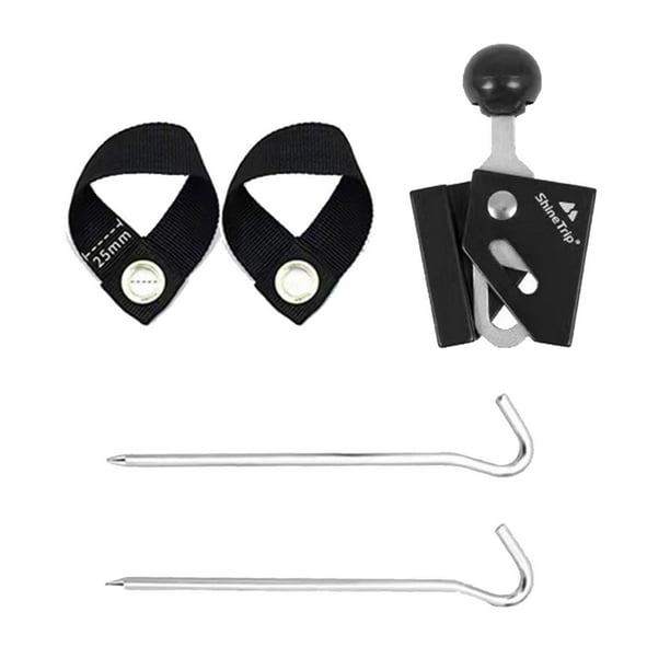 Cubierta de punta del poste de Soporte de Soporte de campaña Colgador del dedal a prueba de pinchazos , Negro con Sunnimix Titular de poste de tienda Top Ball