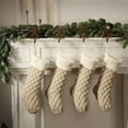 thumbnail image 5 of Pklyzj Christmas Stockings Knitted Christmas Stockings 18 Inches Large Knitting Wool Christmas Decorations Candy Bag Holiday And Family Stocking For Fireplace Christmas Party Decoration Christmas De, 5 of 6