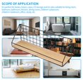 thumbnail image 3 of Ounissouiy Estante de pared sin agujeros Estante de almacenamiento retro Estantes flotantes montados en la pared Estante de metal rústico Almacenamiento y organización del hogar Numero 3 Ounissouiy HA025229-03, 3 of 6