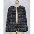 thumbnail image 3 of Uaswgudfs ​Women's Textured Tweed Winter Coat - Cropped Open Front Insulated Cold Weather Outerwear, 3 of 4