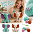 thumbnail image 5 of Crochet Kit for Beginners Adults - DIY Amigurumi Elephant Knitting Starter Kit with Yarn Sets, Crochet Animal Kit Cute Stuffed Animal Craft Birthday Gifts,Multicolor, 5 of 5