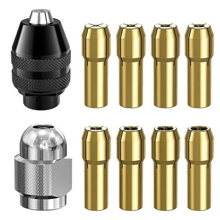 

Drill Chuck Collet Set for 1/32inch to 1/8inch Replacement 4486 Keyless Bit with Replacement Drill Nut Set