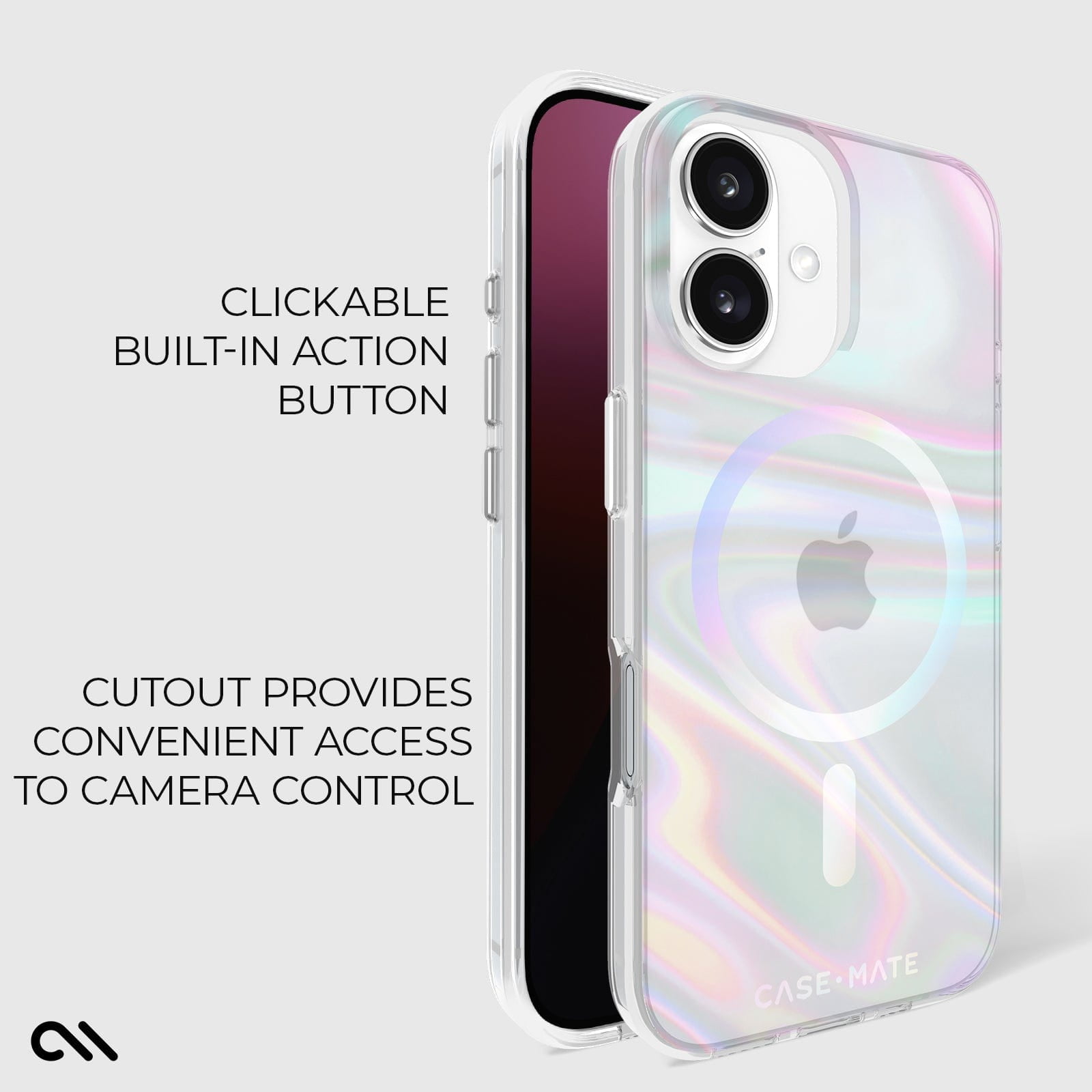 Case-Mate Apple iPhone 16 Soap Bubble MagSafe Compatible Case - Iridescent