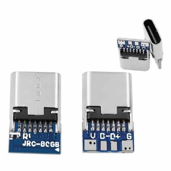 14Pin USB Type C Female Connector 4 Solder Pads with 512Ω 5.1KΩ Resistors Multifunctional For OTG Charging Data Transfer