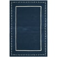 thumbnail image 2 of SAFAVIEH Bella Danita Bordered Wool Area Rug, Navy Blue/Ivory, 4' x 6', 2 of 12