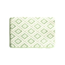 Hgallory Household Floor Mats for Bedroom Living Room, Polyester Non-Slip Floor Rugs for Entrance Sofa side, Geometric Pattern Home Decor Doormat Welcome Mats, 16"x24", 1 Pack, Green, Rectangle