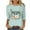 Light Blue Plus Size Blouse for Women_x, variant on CYMMPU Blouses for Women Dressy Casual Crew Neck Tunic Tops 3/4 Sleeve Fall Trendy Shirts Loose Fit Flower Printed Spring Tops Mother's Gift Tops T-Shirts M
