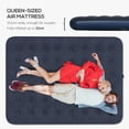 thumbnail image 4 of Outsunny Matelas Gonflable Grand Double, Bleu Foncé, 4 of 10