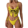 thumbnail image 2 of Traje de baño de 2 piezas para mujer, trajes de baño para mujer, traje de baño estampado de cuerpo dividido sin espalda para mujer, conjunto de traje de baño de cuerpo dividido para mujer, 2 of 9