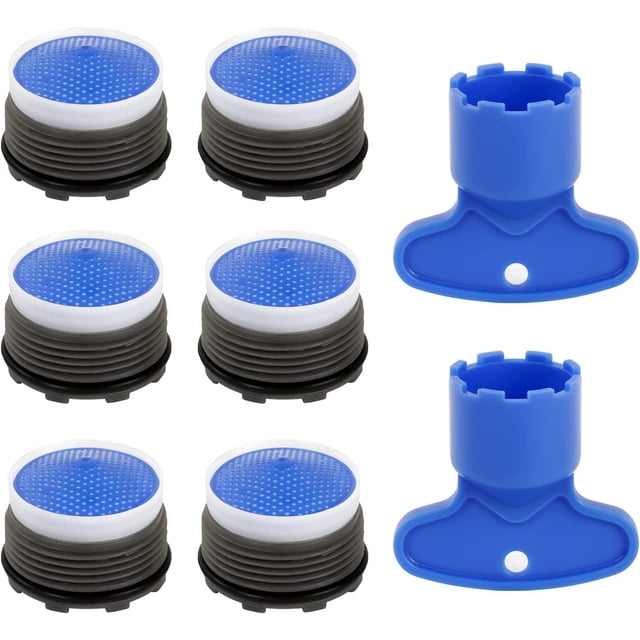 Aireadores de grifo de 6 uds, aireador de grifo M22, ahorro de agua con burbujeador para grifo mezclador de fregadero de cocina y baño