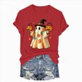 thumbnail image 7 of NOLDARES Halloween Shirts for Women Magical Halloween Shirt Cute Ghost Graphic Tees Spooky Season Casual Short Sleeve Fall Tops(Red,L), 7 of 7