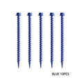 thumbnail image 4 of Sonducket 10 piezas de tienda de campaña para montañismo, clavos de tierra de plástico, picos de alta resistencia para exteriores, barbacoa de carpas Azul  10 piezas, 4 of 6