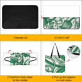 thumbnail image 4 of Elegant Green Floral Engraving Design Outdoor Picnic Blanket, Foldable Waterproof Beach Mat, Portable Beach Blanket for Beach Camping, Hiking, Family Concerts, 4 of 8