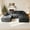 Grey, variant on Kelyda 106'' Cloud Sectional Couch with L-Shape Chaise, Modern Corduroy Boneless Sofa for Living Room Green