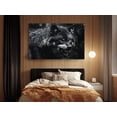 thumbnail image 4 of Black and White Angry Wolf Canvas Wall Art - High-Quality Wildlife Photography Print - Handcrafted Rustic Decor - Modern Wall Art - Gift for Home or Office, 4 of 7