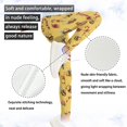thumbnail image 5 of COEQINE Christmas Girls Leggings Buttery Soft Bee Print Candy Cane Yellow Yoga Pants Full Length High Waist Tummy Control for Jogging Running for 12-13 Years Kids Girls, 5 of 7
