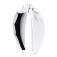 thumbnail image 4 of Fgnfyis Wide Knit Solid Color Headbands for Women Non Stretchy Comfortable Workout Sports Hair Wrap White, 4 of 4