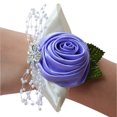 thumbnail image 2 of SPRING PARK Wrist Corsage Bracelet Bridesmaid Sisters Hand Flowers Wedding Party Bridal, 2 of 7